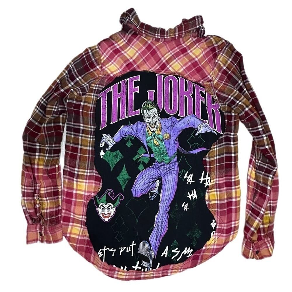 The Joker Up cycle bleach lucky brand plaid viscose medium acid wash